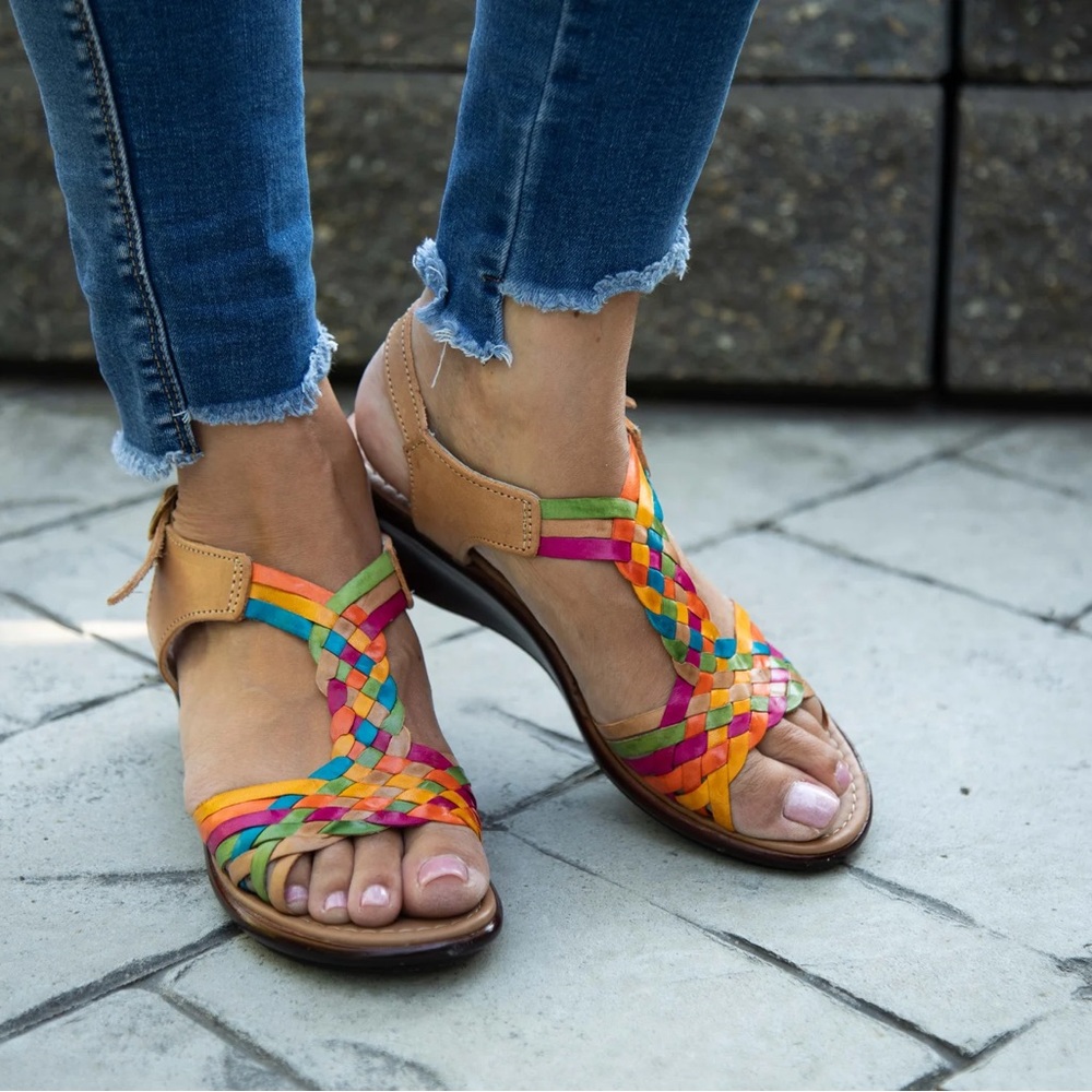 Mexican Genuine leather Woven Sandals